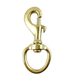 #05 - PACK OF 10 - 3-5/8" X 1" - Swivel Eye Bolt Snap, Solid Brass. 96 lbs Safe Working Load.