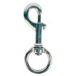 #15 - PACK OF 10 - 1-1/8" Swivel Round Eye Bolt Snap, Stainless Steel. 220 lbs Safe Working Load.