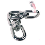 #60 - PACK OF 10 - 4-3/4" x 7/8" Eye & Eye Swivels, Stainless Steel. 440 lbs Safe Working Load.