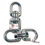 #61 - PACK OF 10 - 5" x 1" Eye & Eye Swivels, Stainless Steel. 770 lbs Safe Working Load.