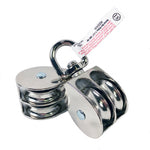 #81 - PACK OF 10 - 1-1/2" Swivel Eye Pulley, Double Sheave, ZDC NP. 150 lbs Safe Working Load.